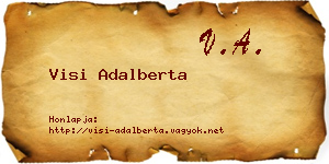 Visi Adalberta névjegykártya